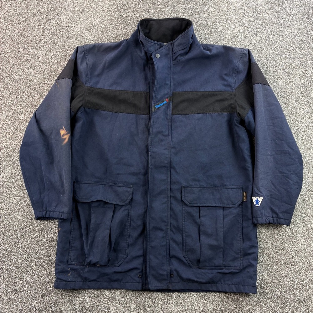 Workrite Gore-Tex Jacket Mens Large Navy Blue Nomex FR Workwear Coat G341